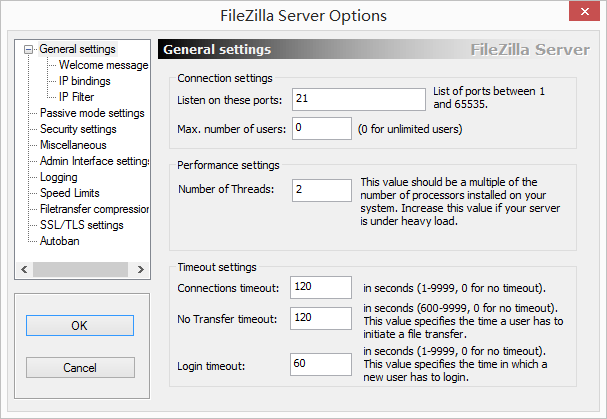 FileZilla Sever配置3