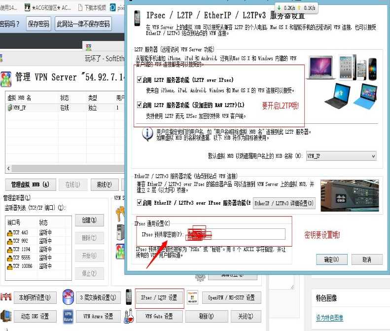 启用L2TP协议